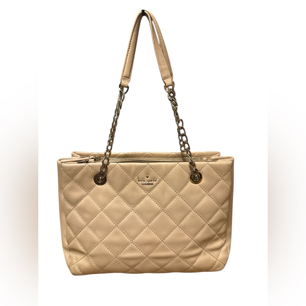 Kate Spade Quilted Tan Shoulder Bag